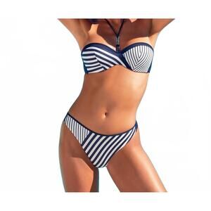 NEW LISE CHARMEL rayure en ligne seduction bikini bottoms in rayure croisiere